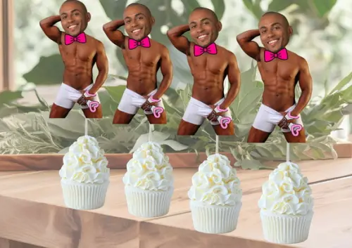 Toppers Noivo para Despedida de Solteira com Foto para Doces