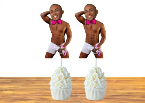 Toppers Noivo para Despedida de Solteira com Foto para Doces