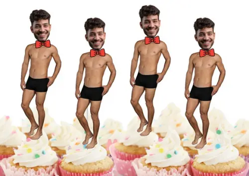 Toppers Noivo para Despedida de Solteira com Foto para Doces