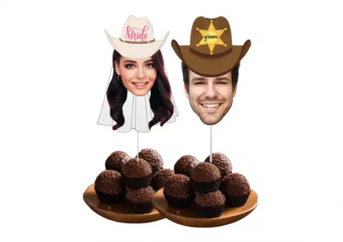 Toppers Noivos para Despedida de Solteira Casal Sertanejo