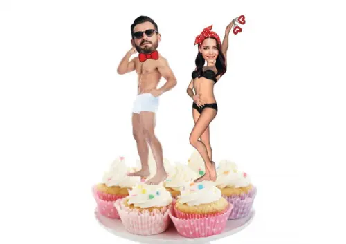 Toppers Noivos para Despedida de Solteira Chá Bar com Fotos