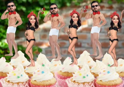 Toppers Noivos para Despedida de Solteira Chá Bar com Fotos