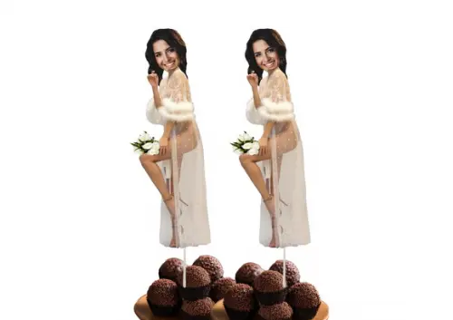 Toppers para Despedida de Solteira com Foto da Noiva