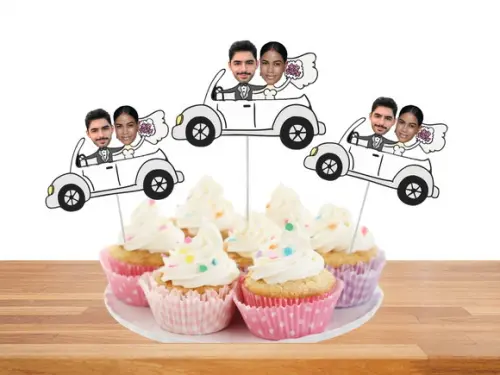 Toppers para Despedida de Solteira com Foto dos Noivos