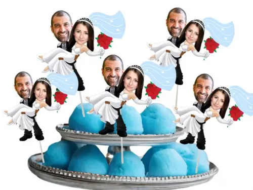 Toppers para Despedida de Solteira com Fotos do Casal