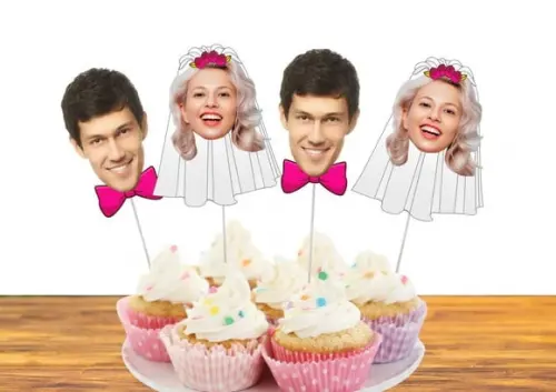 Toppers para Despedida de Solteira com Suas Fotos.
