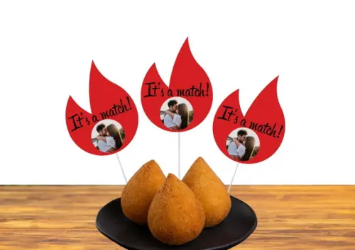 Toppers Tinder Casal de Noivos para com Suas Fotos