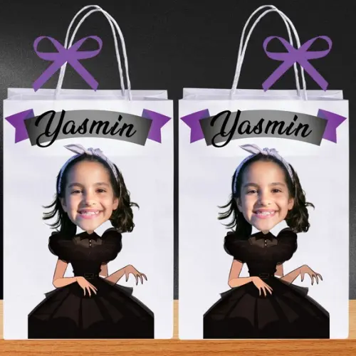 Wandinha com Sua Foto Lembrancinha Sacolinha Personalizada.
