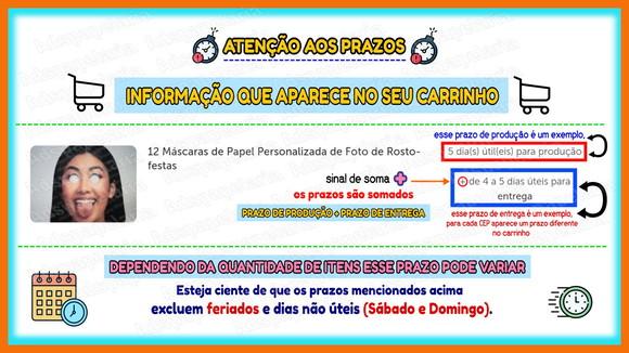 Mascara de Papel Personalizada de Foto de Rosto festas