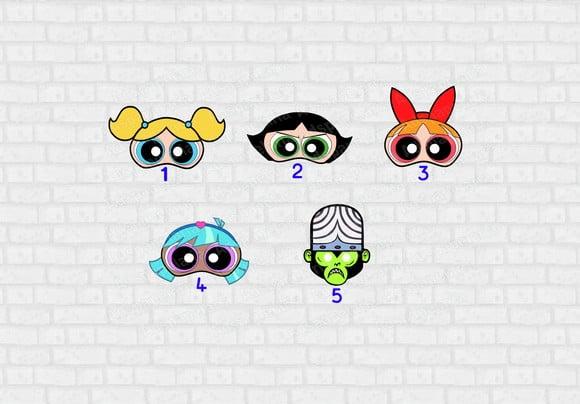 Mascaras de Papel - Meninas Super Poderosas e Macaco Louco