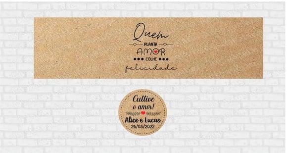 Rotulo e Tag para Suculenta Quem Planta Amor