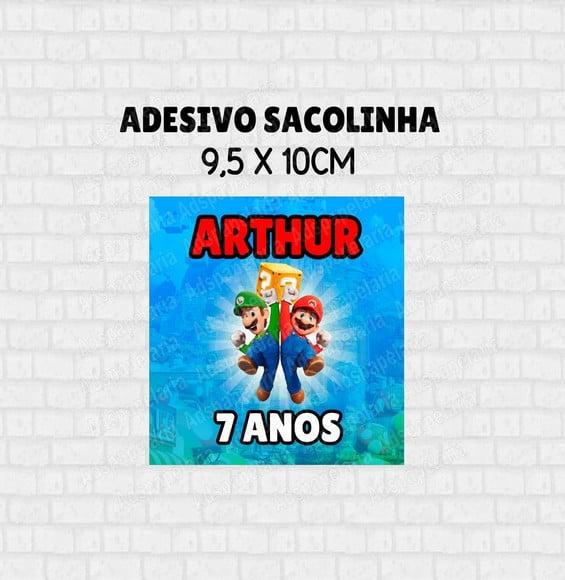 Rótulo Adesivo Sacolinha Super Mario Bros