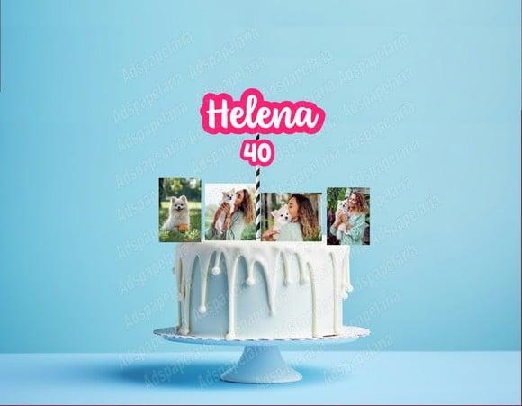 Topo de Bolo com Foto Personalizado