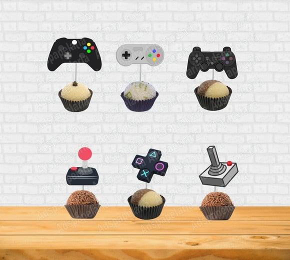 Toppers para Docinhos - Video Game  - festa Video Game