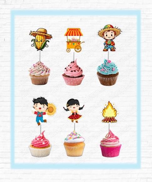 20 Toppers para Doces Festa Junina e Julina e São João e Arrai?