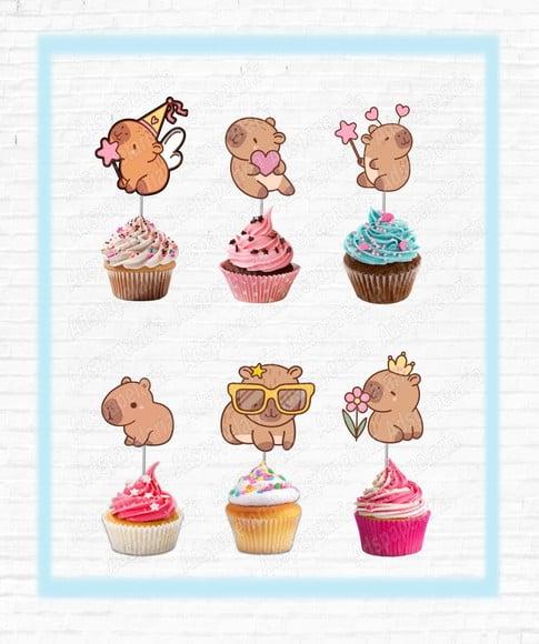 Topper para Docinhos e Cupcake Capivara
