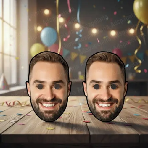 5 Máscaras de Papel Personalizada de Foto de Rosto