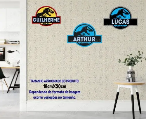 Placas Decorativas - Dinossauros com Nomes