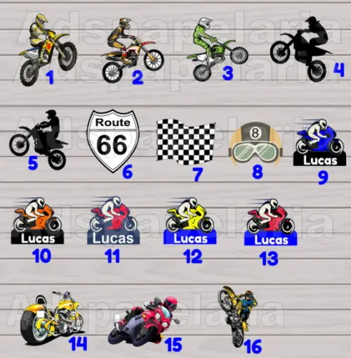 Quadrinhos para Parede - Placas Decorativas - Motocross