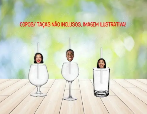 Canudos de Papel com Foto - festa - casamento - noivado - formatu