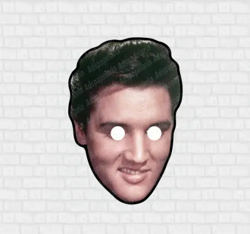 Mascara de Papel Elvis - Festa Rock And Roll
