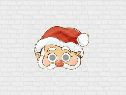 Mascara de Papel Papai Noel