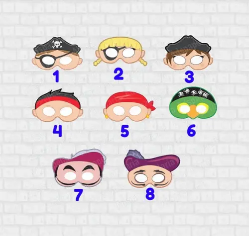 Mascaras de Papel - Piratas