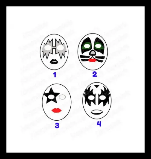Mascaras de Papel - Kiss Grande (rosto Inteiro)