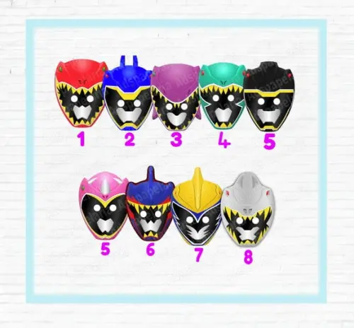 Mascaras de Papel - Power Rangers Dino Charge e Super Charge