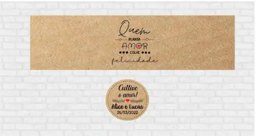 Rotulo e Tag para Suculenta Quem Planta Amor