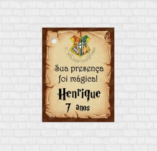 Tag de Agradecimento Harry Potter