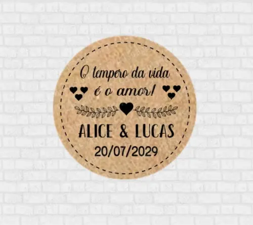 30 Tag Tempero da Vida - Lembrancinha de Casamento
