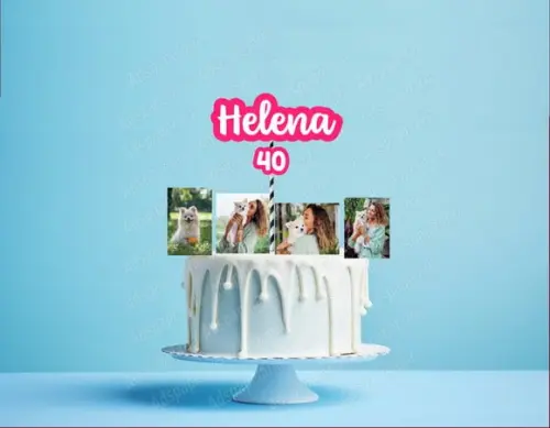 Topo de Bolo com Foto Personalizado