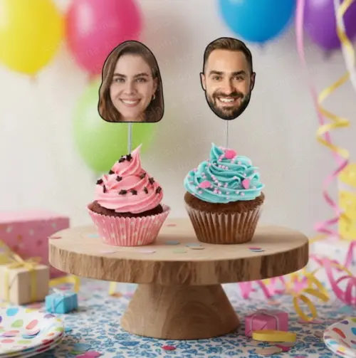 Topper de Foto de Rosto Personalizado