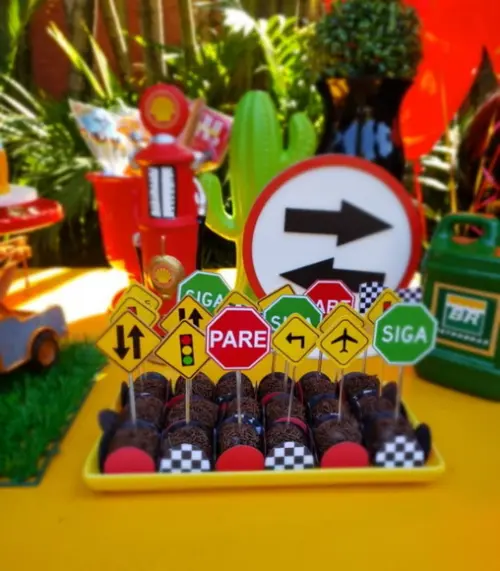 Topper para doce e cupcake - Carros - Sinais de Transito