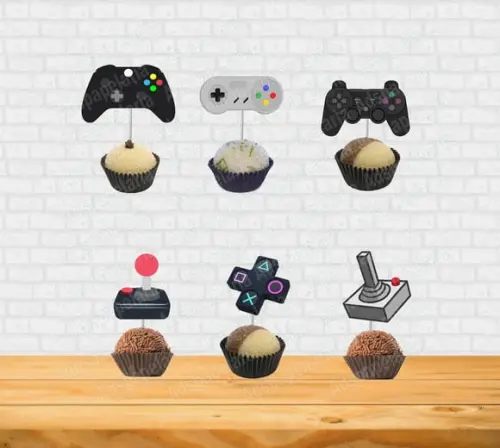 Toppers para Docinhos - Video Game  - festa Video Game