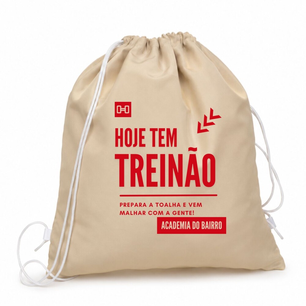 Mochila Para Brinde - Personalizada - Sacola BEGE