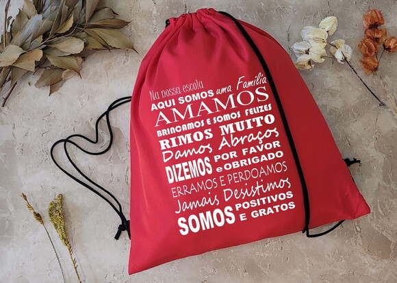 Mochila Saco em Tecido Brinde Personalizado