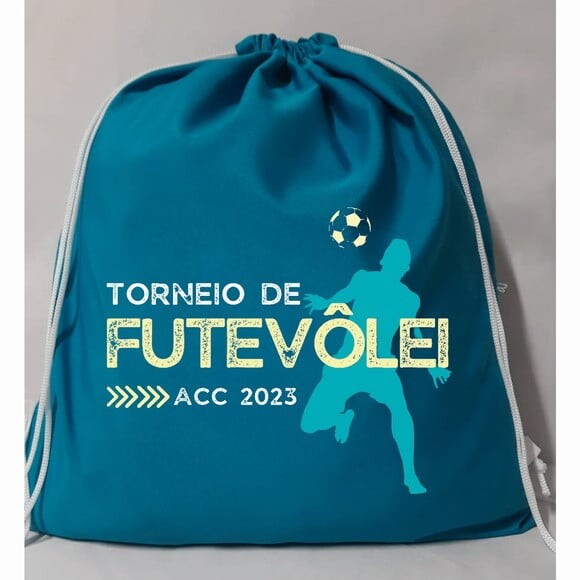 Sacola Tipo Saco Mochila de Tecido Personalizada