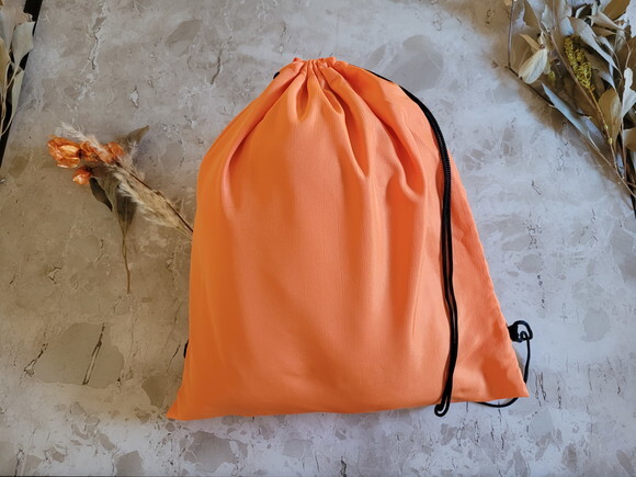 Mochila Tipo Saco Sacochila de Tecido Ecobag Laranja