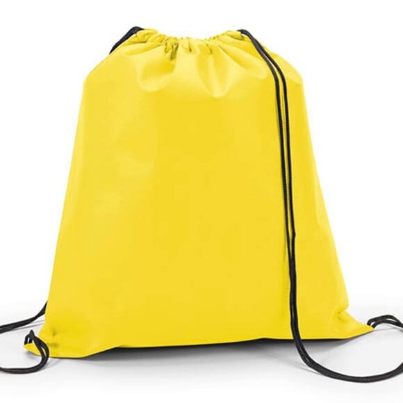 Mochila Sacola de Tecido Saco Ecobag Amarela