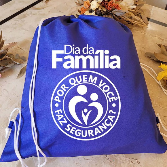 Mochila Azul Dia da Familia