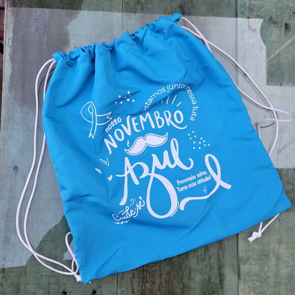 Novembro Azul Sacolas ou Mochilas Personalizadas