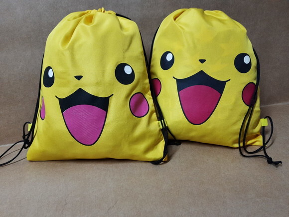 Mochila de Tecido Amarelo Personalizada para Lembrancinha In