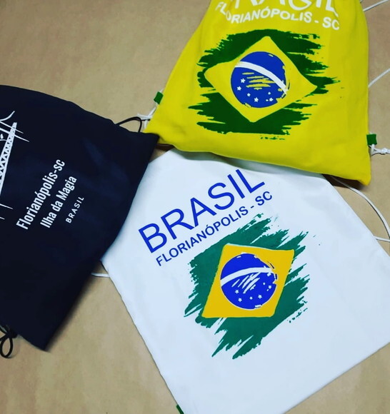 Mochila Sacola Ecobag Tipo Saco para Lembrancinha ou Brinde