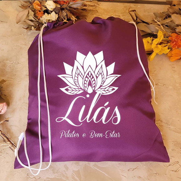 Sacola Tipo Sco Mochila Lilas ou Roxa Personalizada