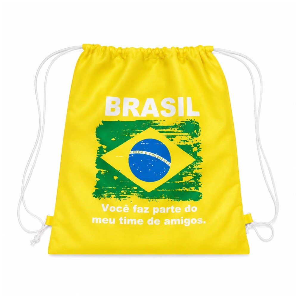Mochila com a Bandeira do Brasil Sacola Personalizada