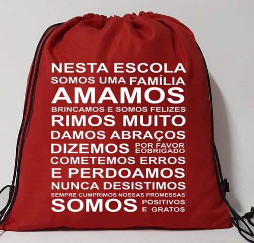 Sacomochila Mochila Sacola Ecobag de Tecido Personalizada