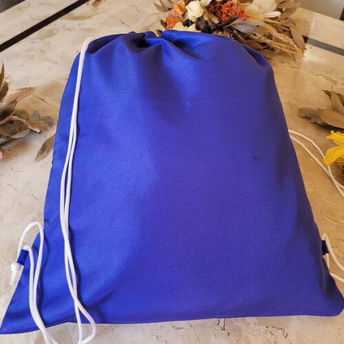 Ecobag Mochila Sacola de Tecido Azul Brinde ou Lembrancinha