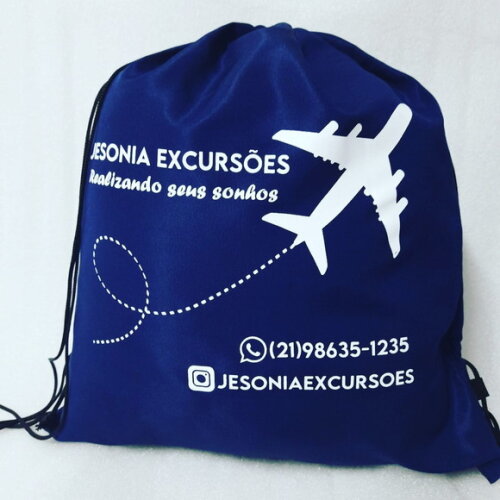 Mochila de Tecido Tactel Cor Marinho Personalizada